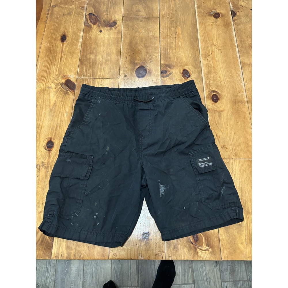 Southpole Men's‎ Black Cargo Shorts Size S Elastic Waist Drawstring Pockets